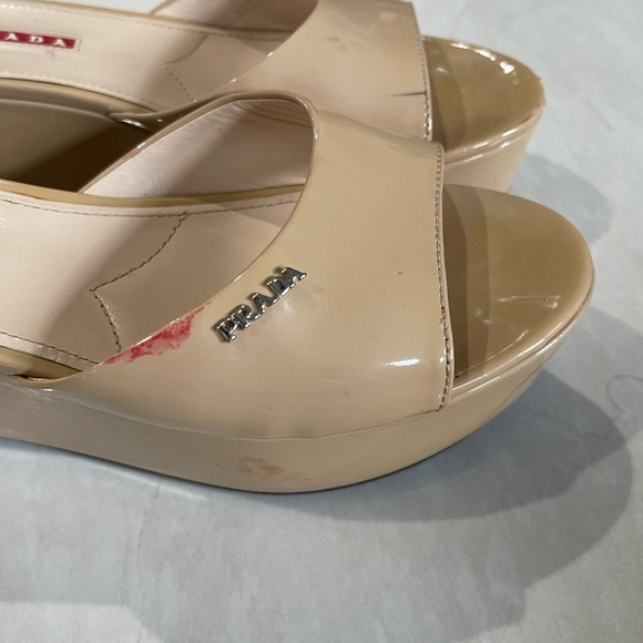 Prada - Beige Wedge Heels - Picture 4 of 7